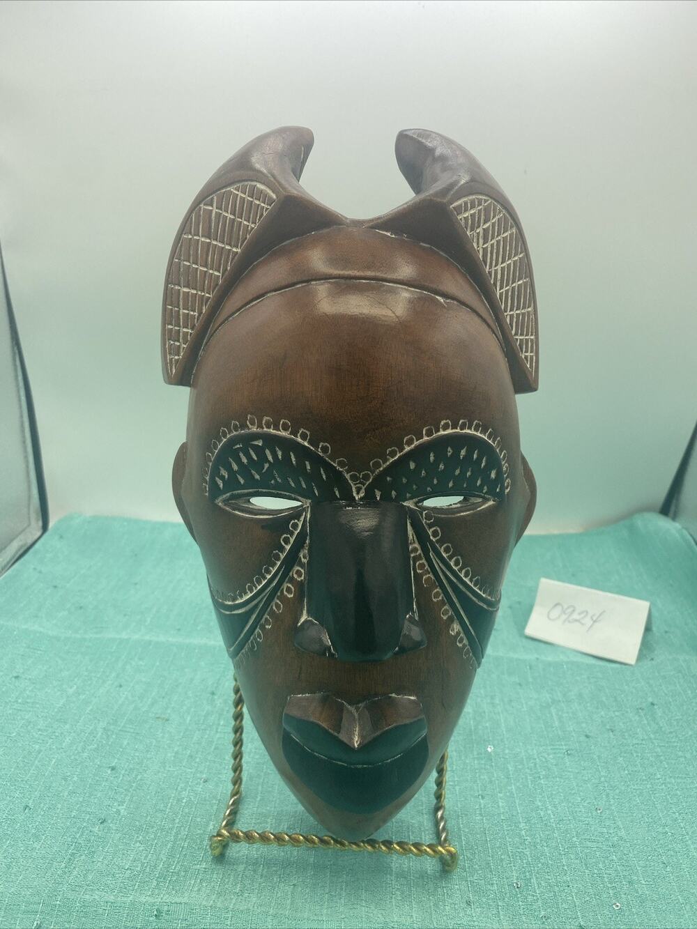 African Carved Wood Masks From Tikar Of Cameron Or Yoruba Tribe In Nigeria